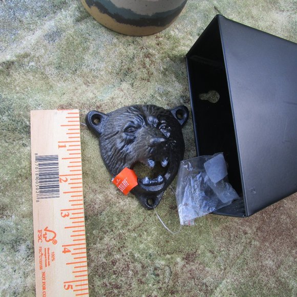 Cast Iron Wall Mounted Bear Bottle Opener by Foster and Rye - Picture 6 of 6